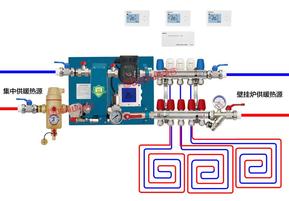 雙熱源采暖系統(tǒng)方案圖